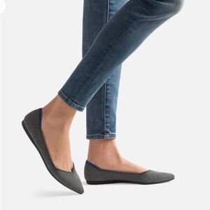 💥Rothy’s Cloud Gray Birdseye Point Flat Shoes💥
